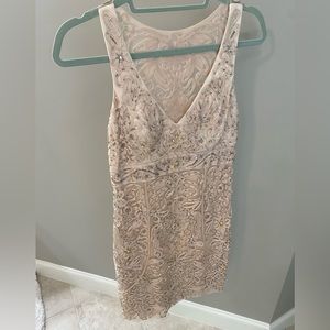 Sue Wong Embellished Sleeveless Cocktail Dress - size 4